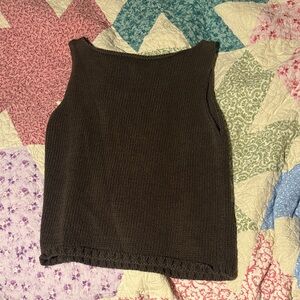 LOFT green Knit Tank Top